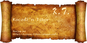 Koczán Tibor névjegykártya